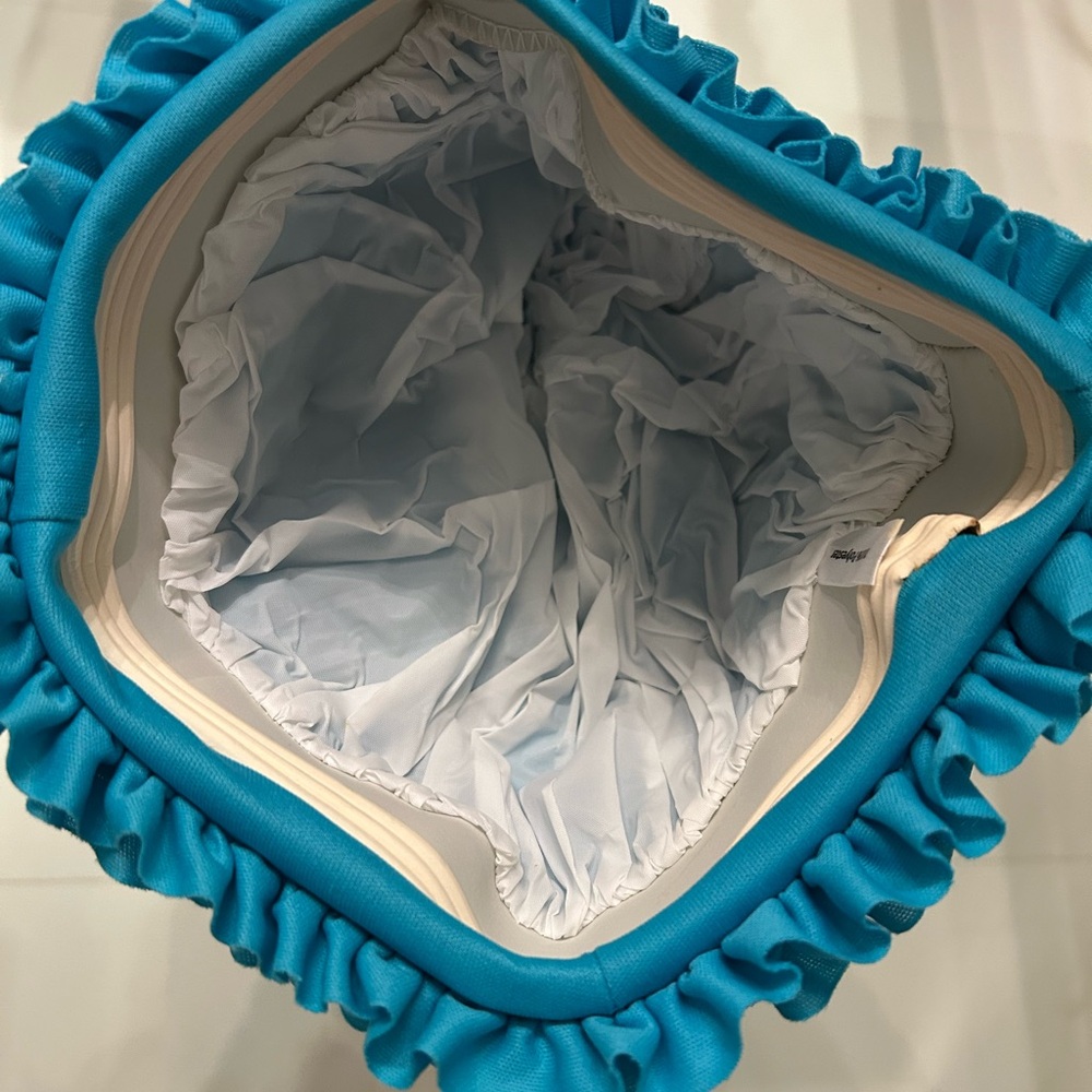 Turquoise Ruffled Swim Cap - Picture 2 of 2